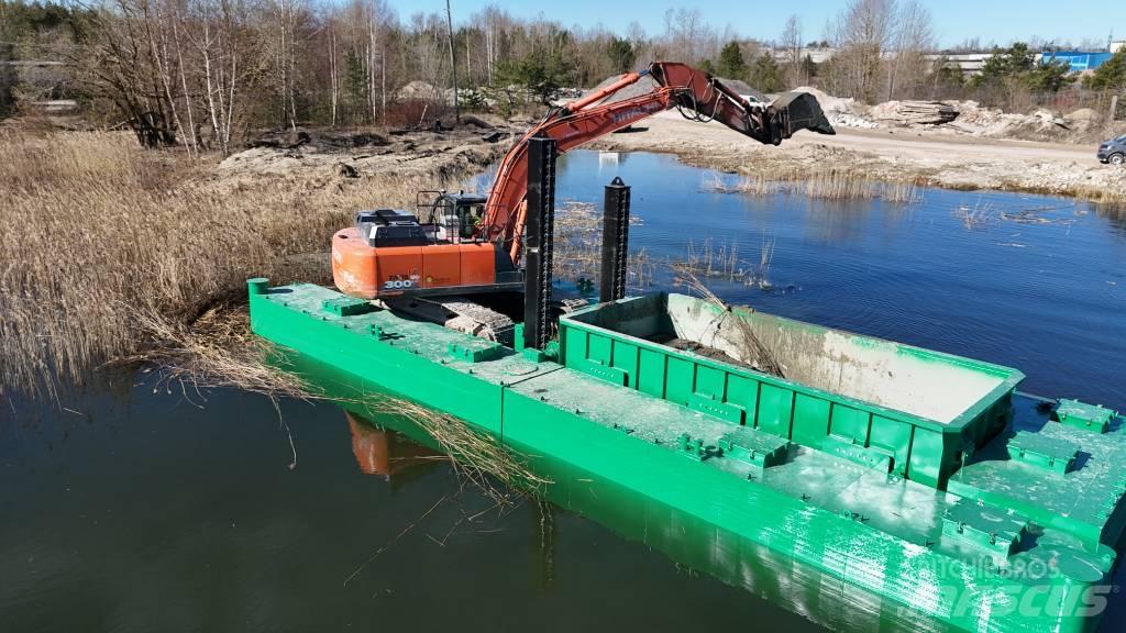  Dredge pontoon barge Baggerschepen
