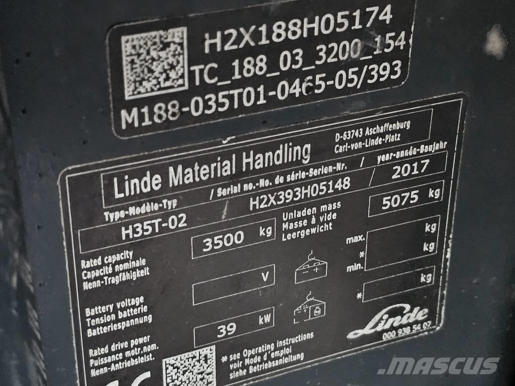Linde H35T-02 LPG heftrucks