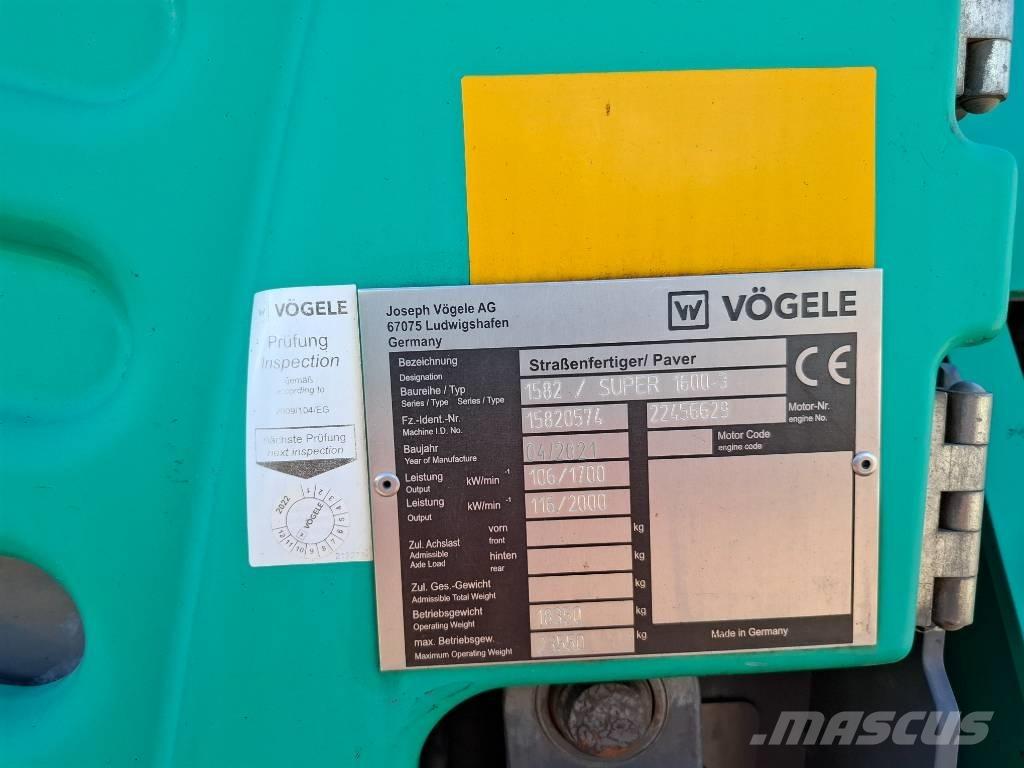 Vögele SUPER 1600-3 Asfaltafwerkmachines