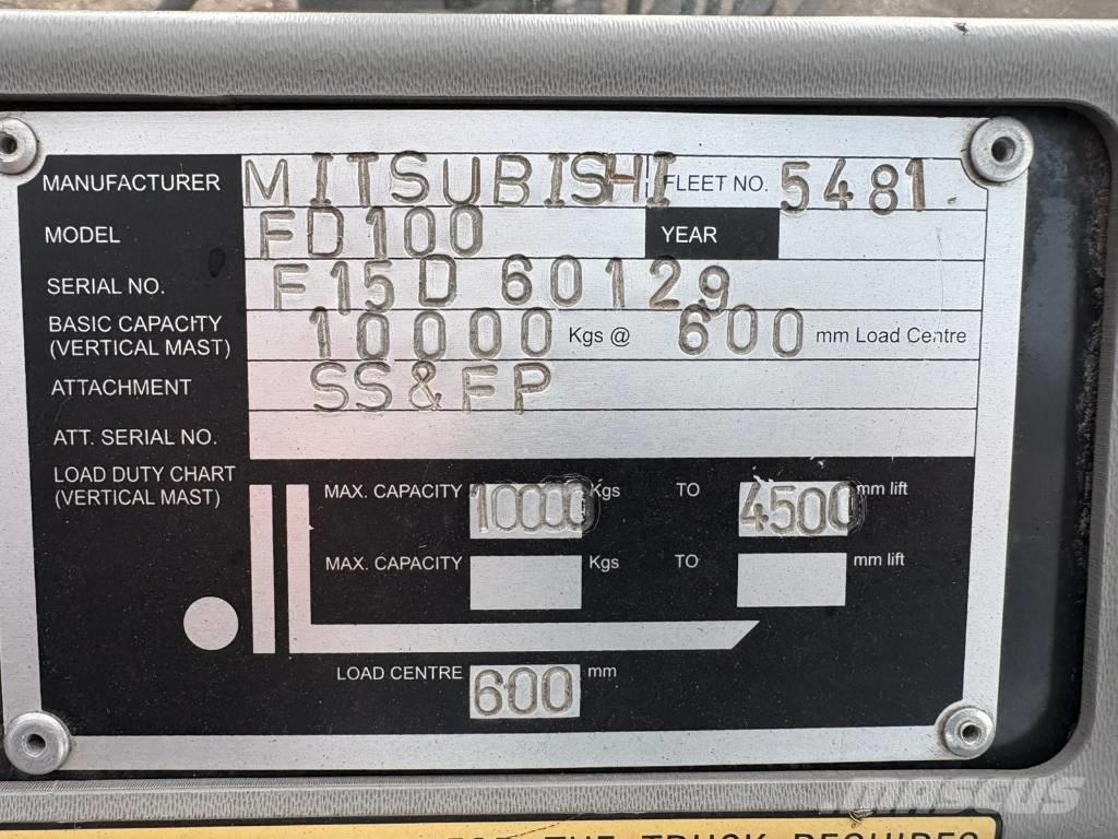 Mitsubishi FD 100 Diesel heftrucks