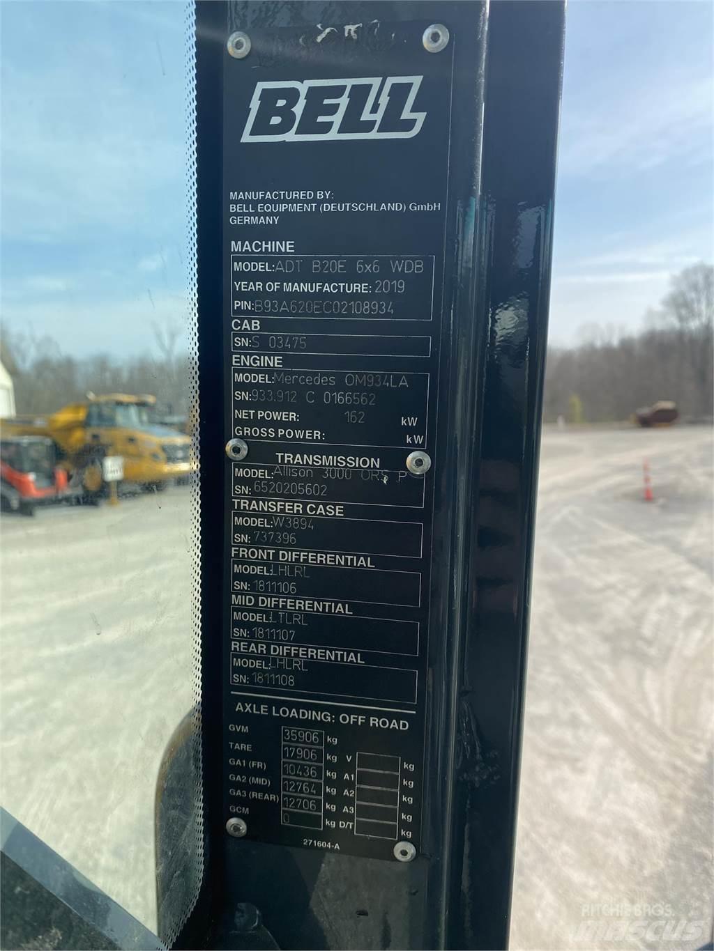 Bell B20E Knik dumptrucks