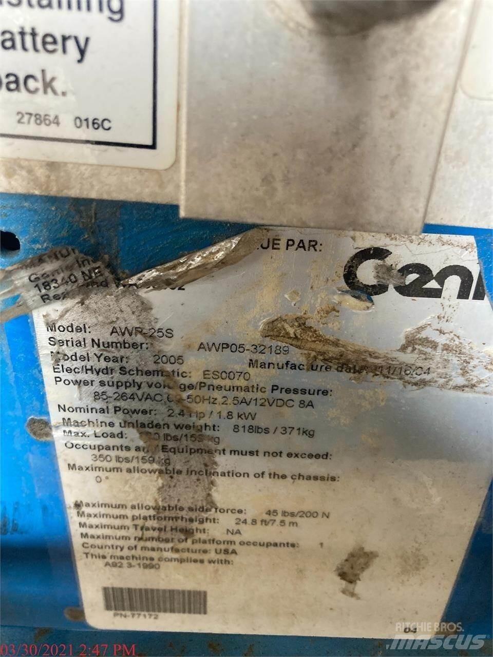 Genie AWP25S Personenliften en invalideliften