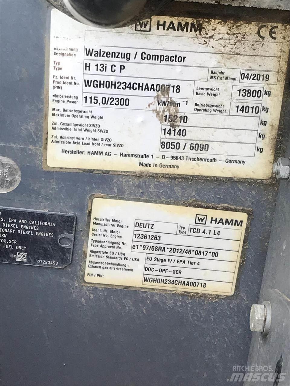 Hamm H13ICP Afvalpersen