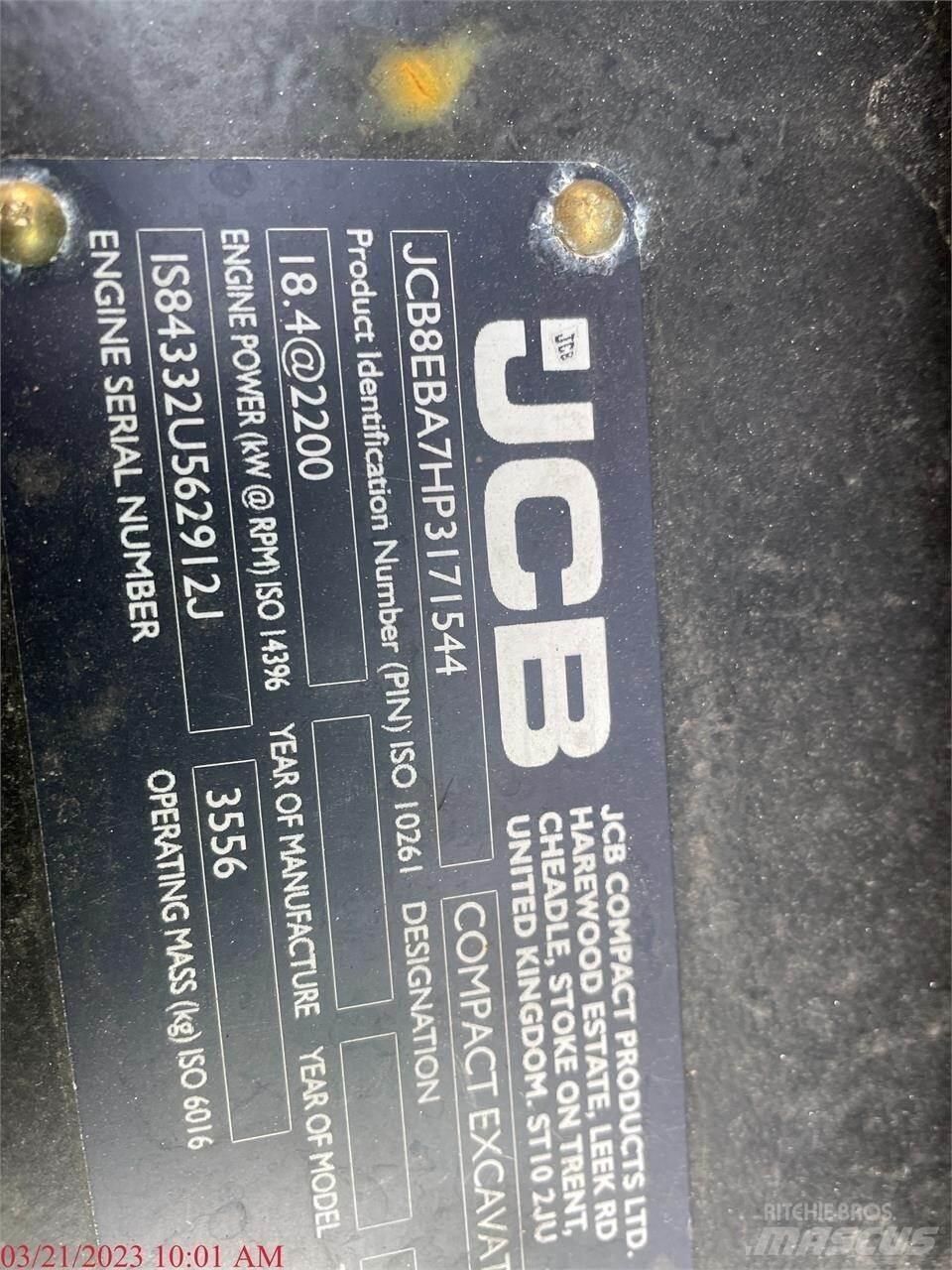 JCB 35Z-1 Minigraafmachines < 7t