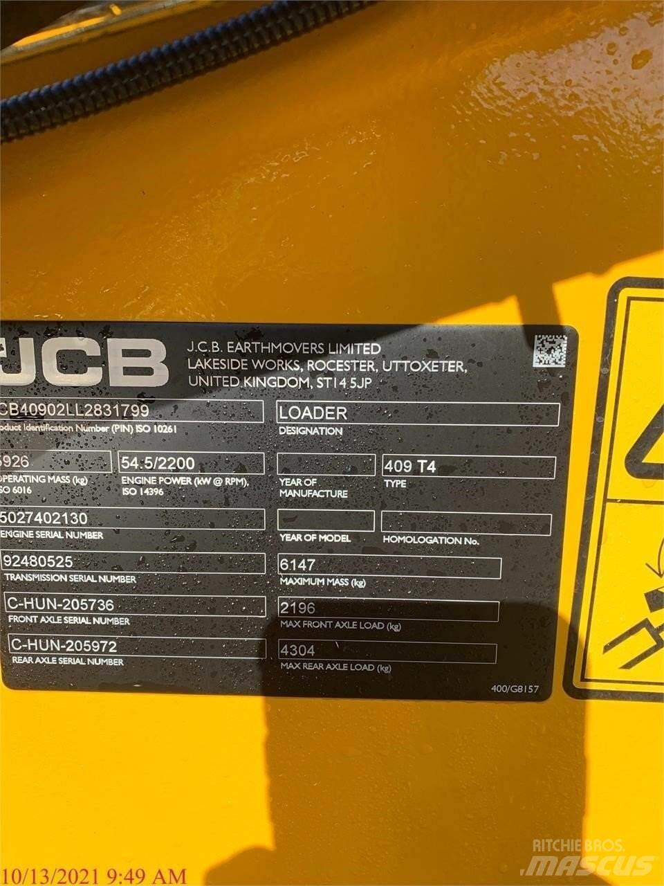JCB 409 Wielladers