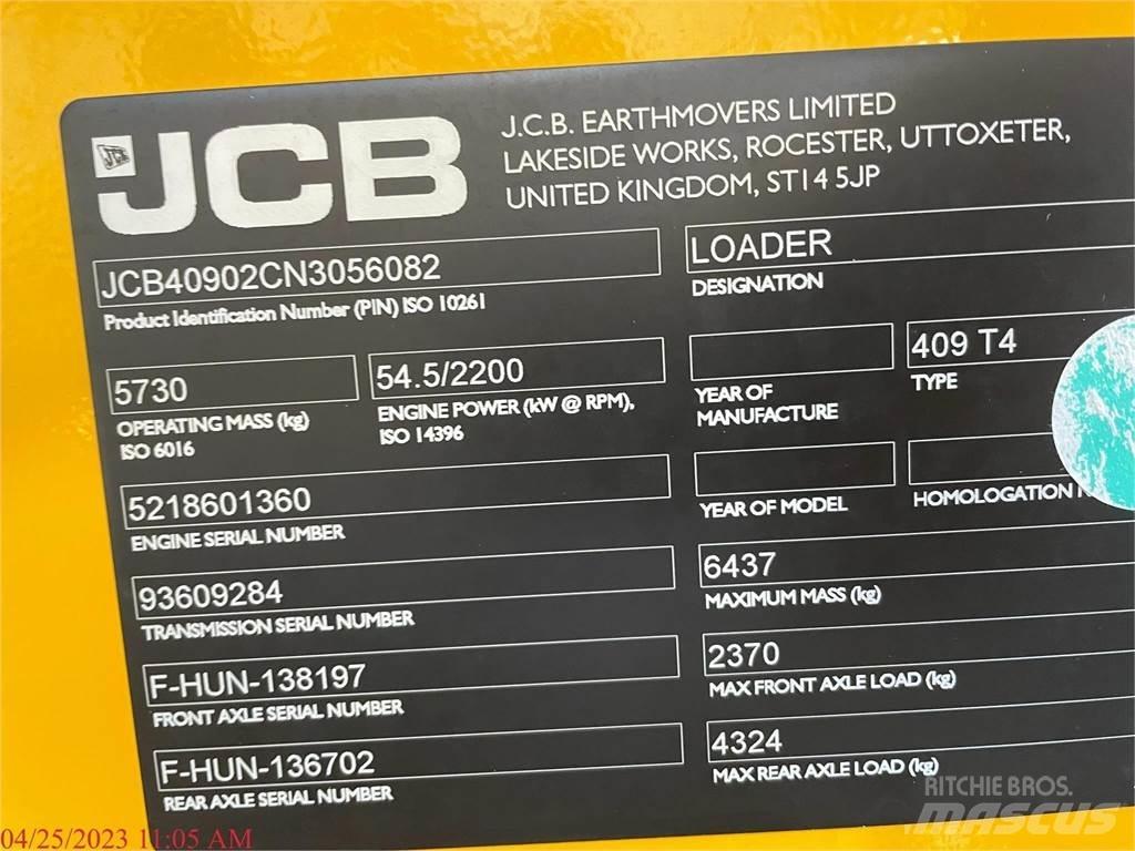 JCB 409 Wielladers