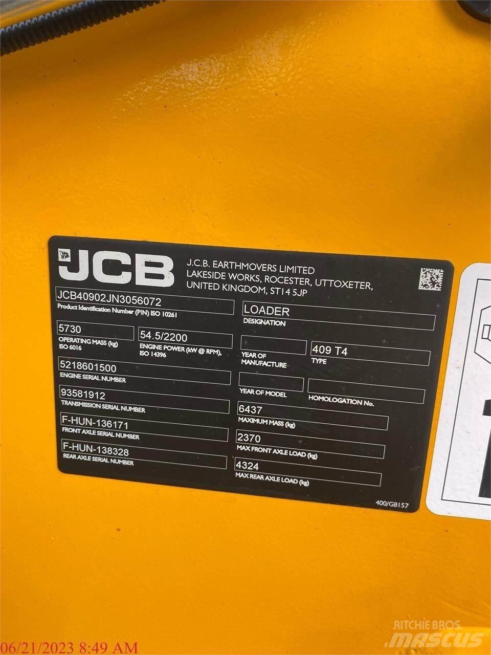 JCB 409 Wielladers