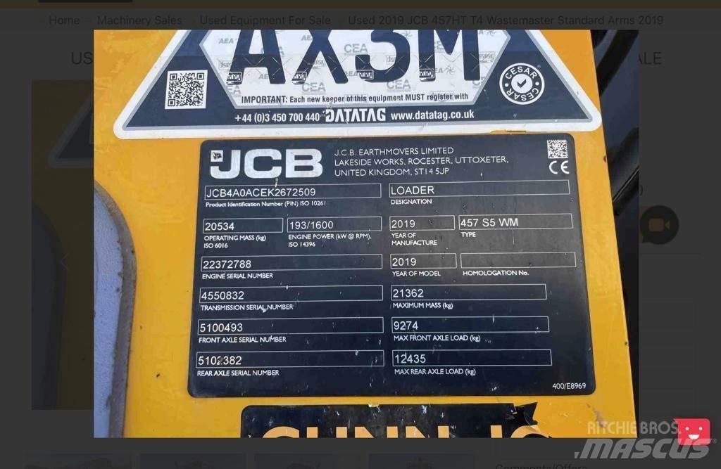 JCB 457 Wielladers