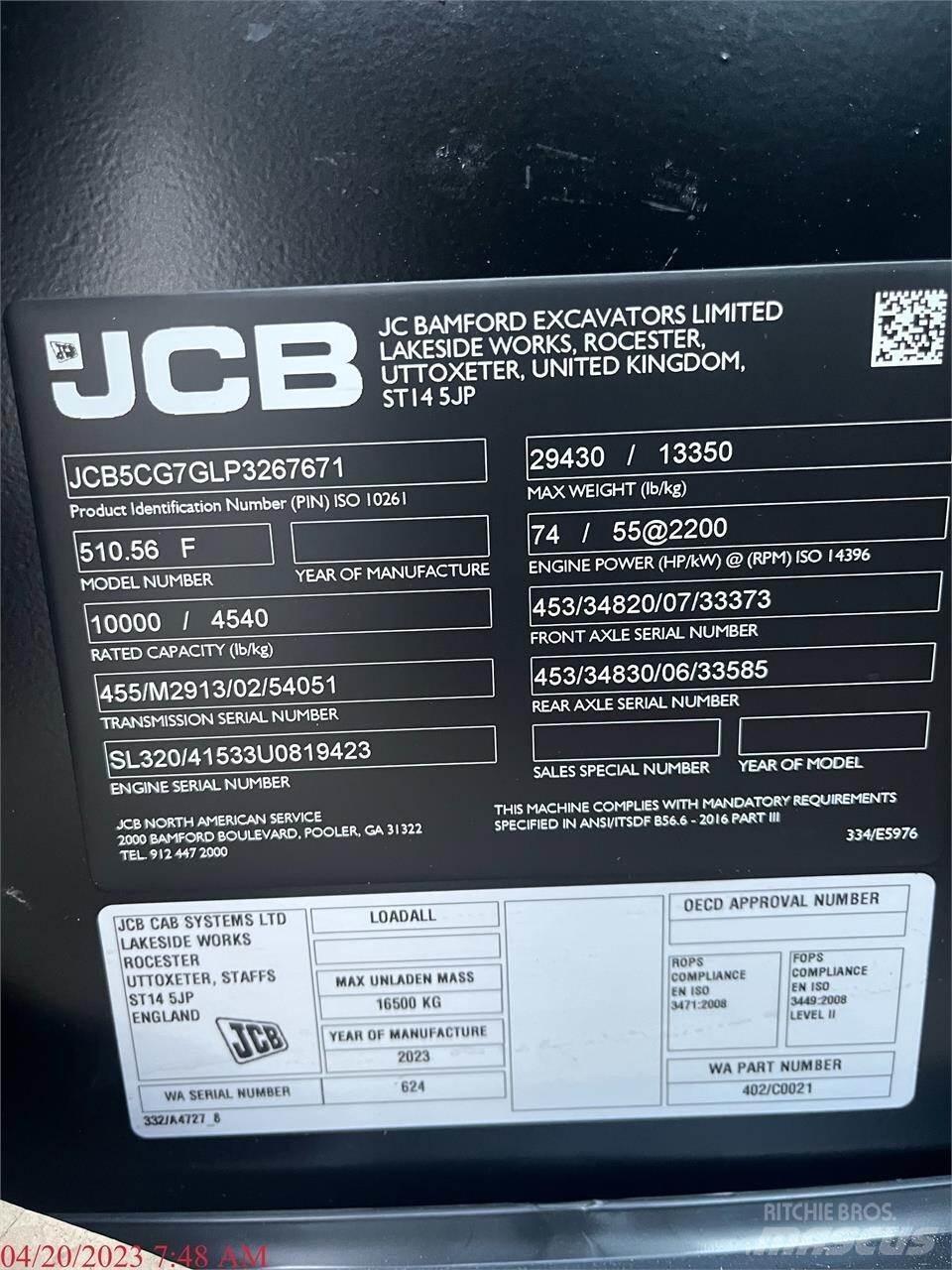 JCB 510-56 Verreikers