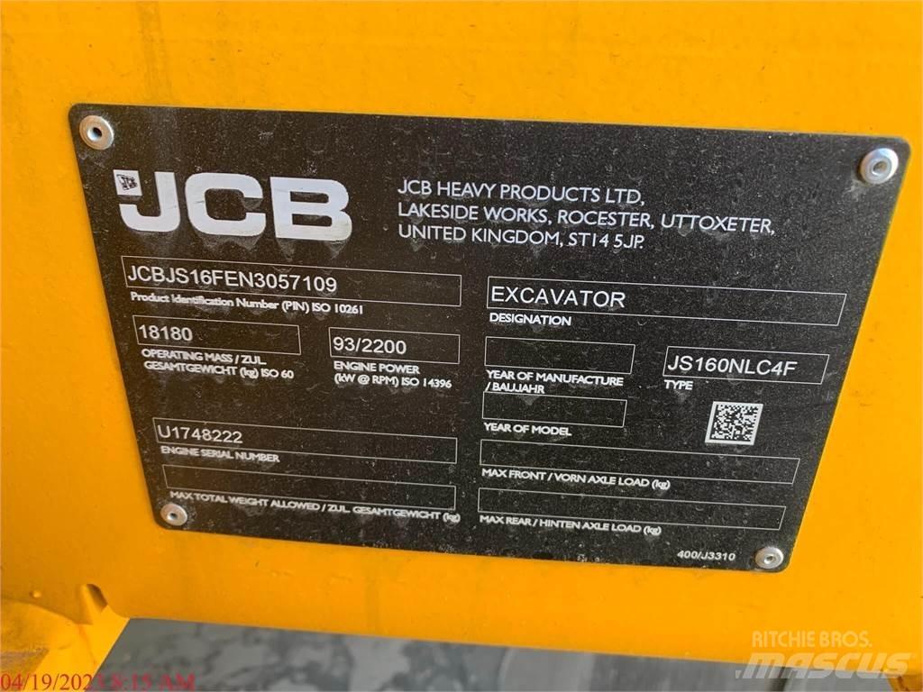 JCB JS160 Rupsgraafmachines