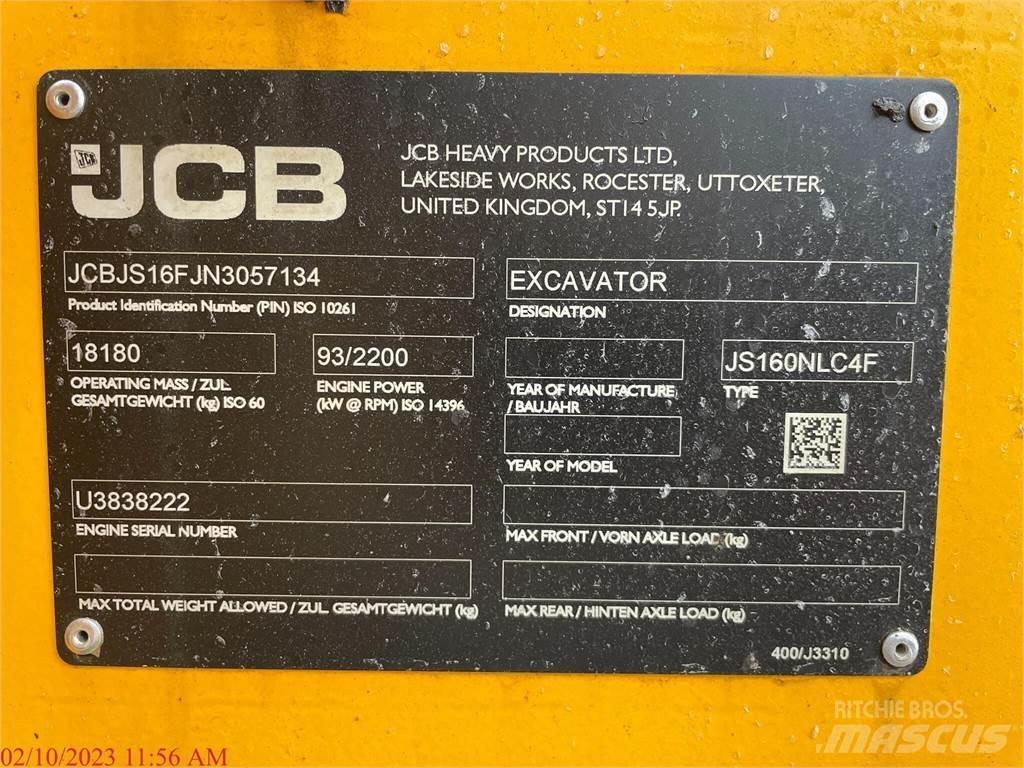 JCB JS160 Rupsgraafmachines