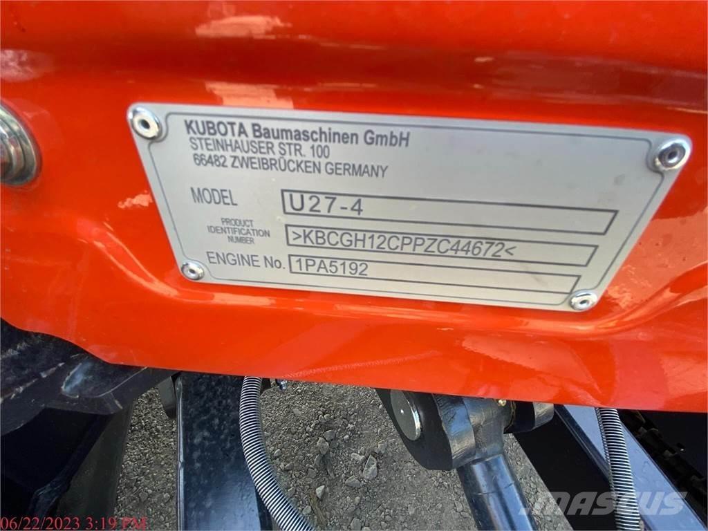 Kubota U27-4 Minigraafmachines < 7t