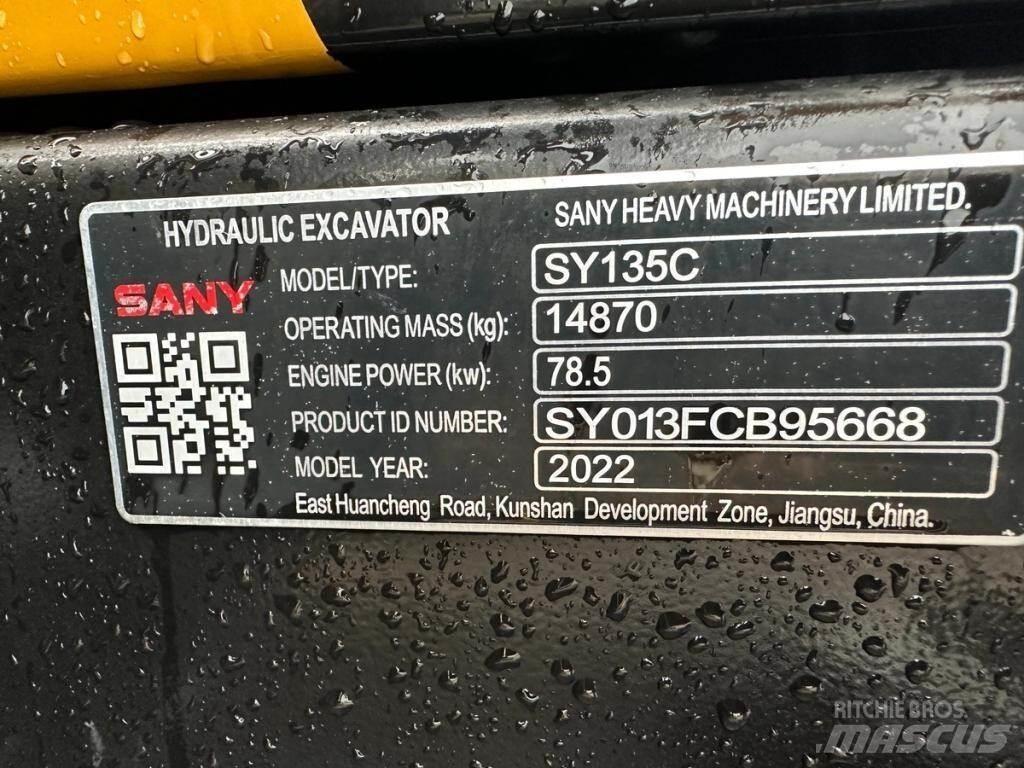 Sany SY135C Rupsgraafmachines