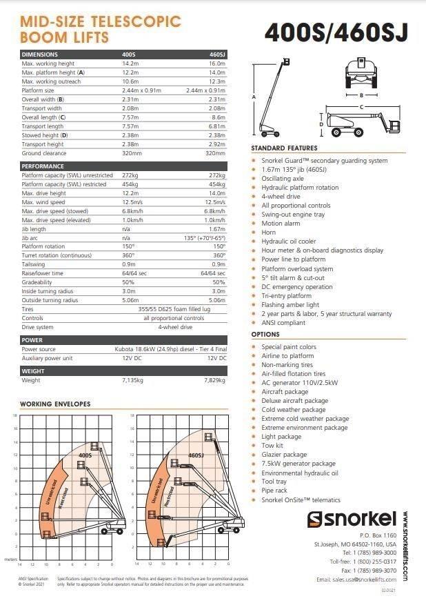 Snorkel 460SJ Telescoophoogwerkers