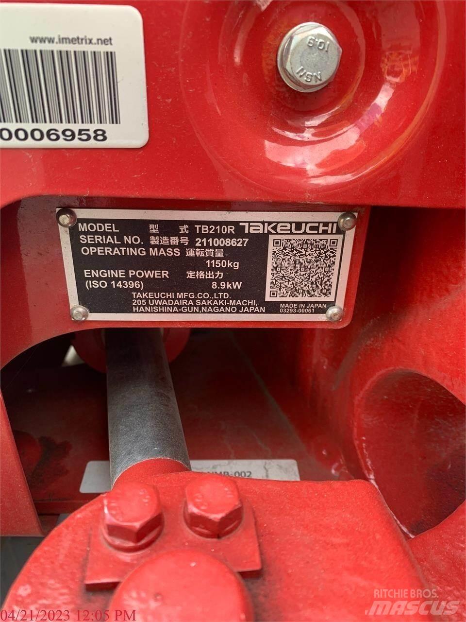 Takeuchi TB210R Minigraafmachines < 7t