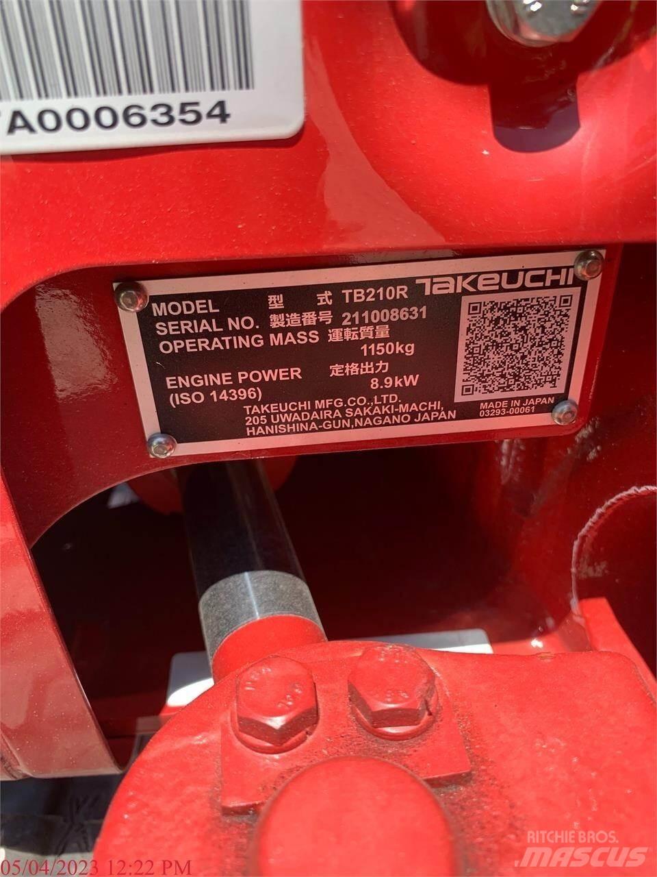 Takeuchi TB210R Minigraafmachines < 7t