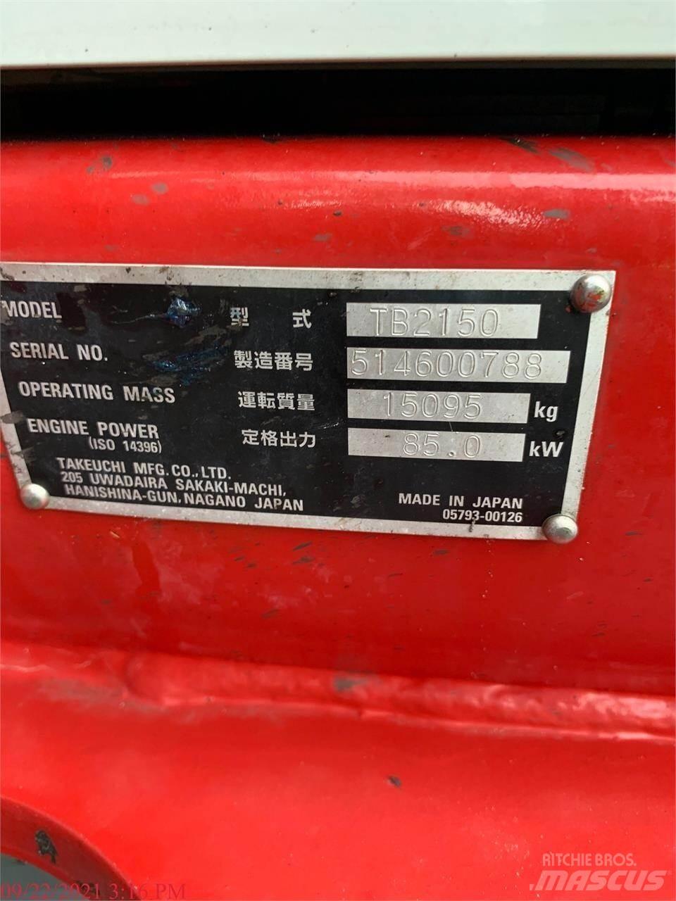 Takeuchi TB2150 Rupsgraafmachines