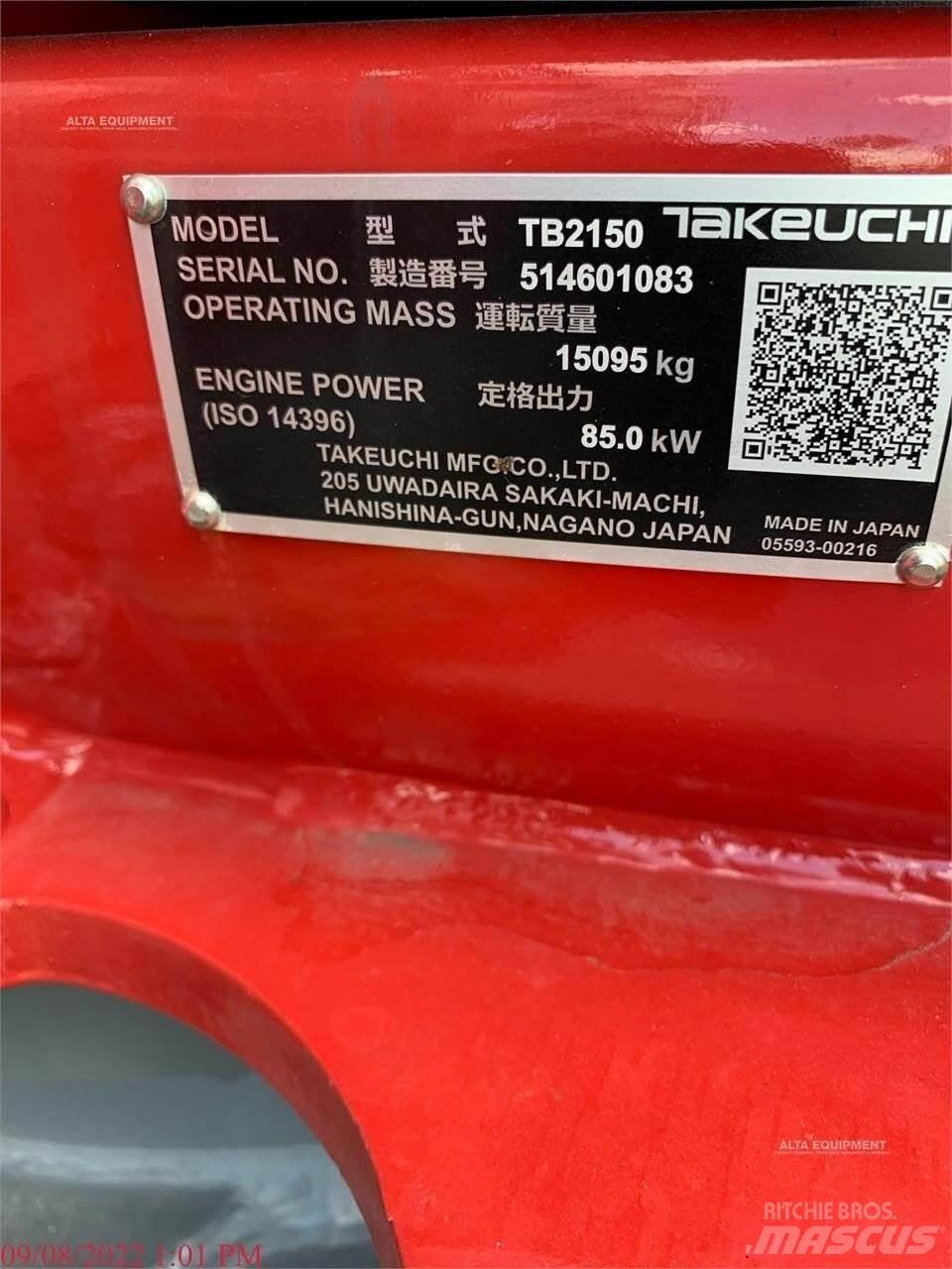 Takeuchi TB2150 Rupsgraafmachines