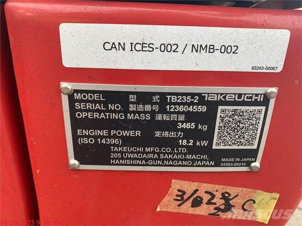 Takeuchi TB235-2 Minigraafmachines < 7t