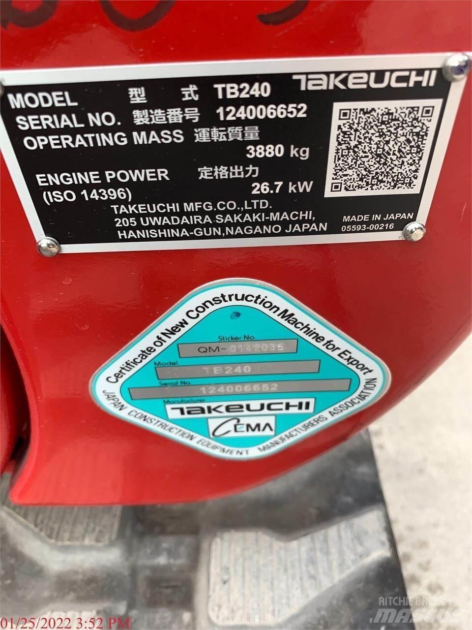 Takeuchi TB240 Minigraafmachines < 7t