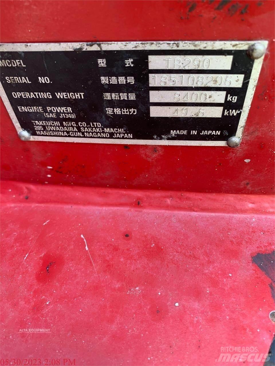 Takeuchi TB290 Rupsgraafmachines