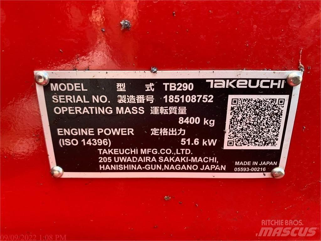 Takeuchi TB290 Rupsgraafmachines