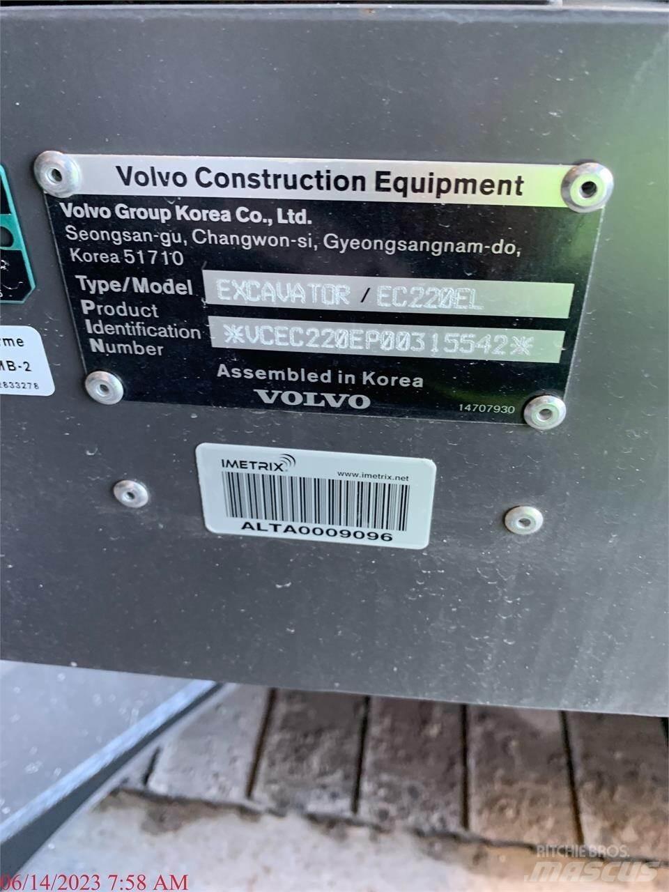 Volvo EC220EL Rupsgraafmachines