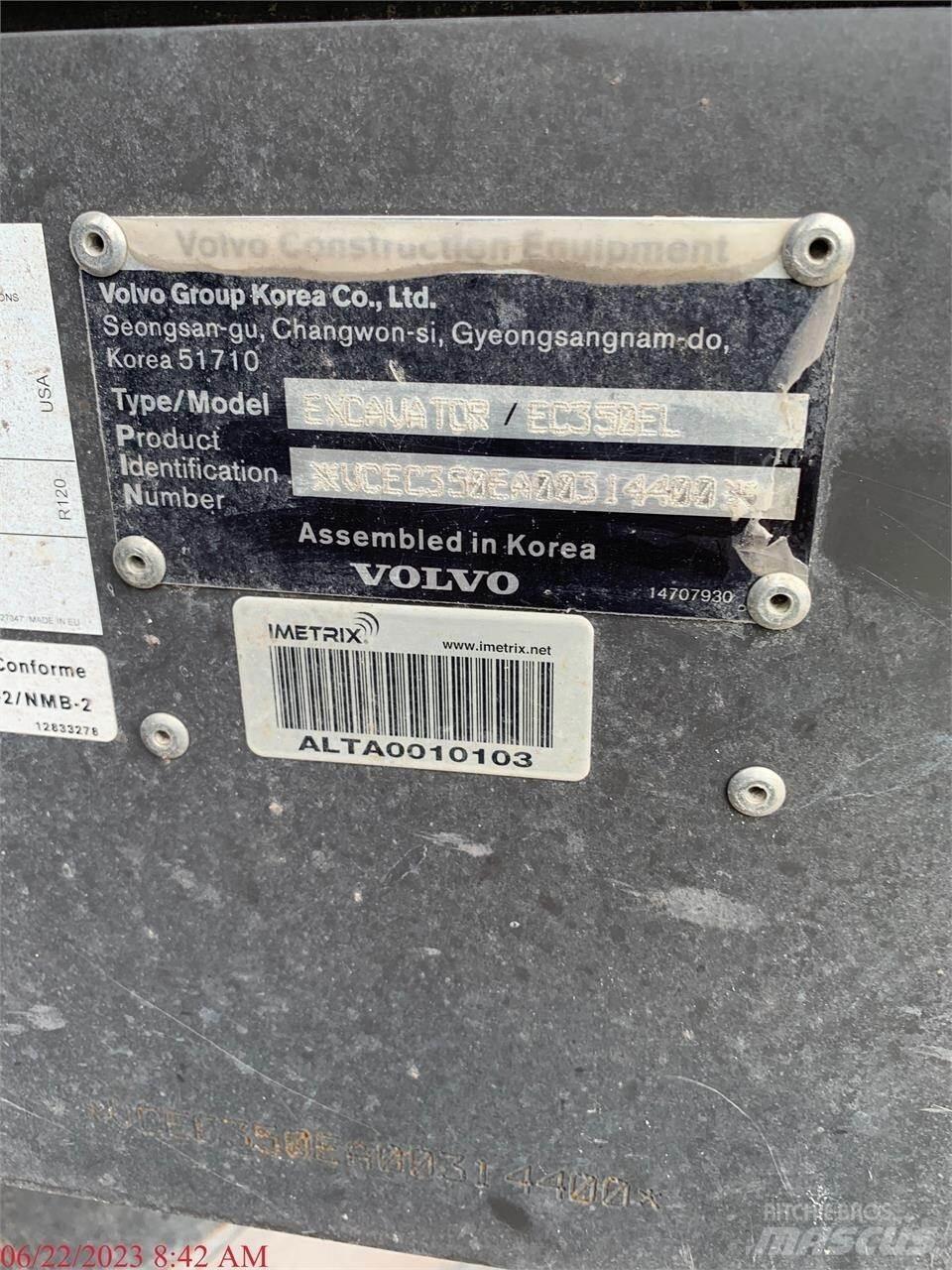 Volvo EC350EL Rupsgraafmachines