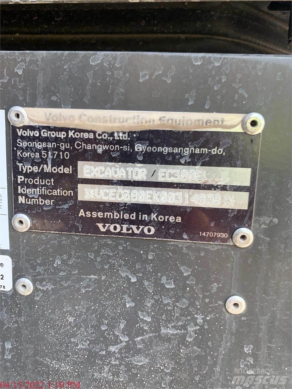 Volvo EC380EL Rupsgraafmachines