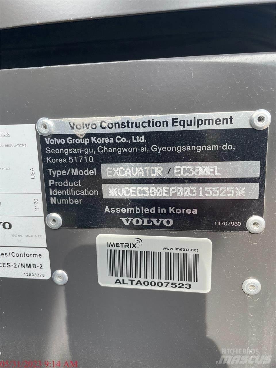 Volvo EC380EL Rupsgraafmachines