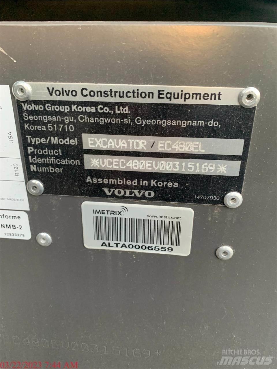 Volvo EC480EL Rupsgraafmachines