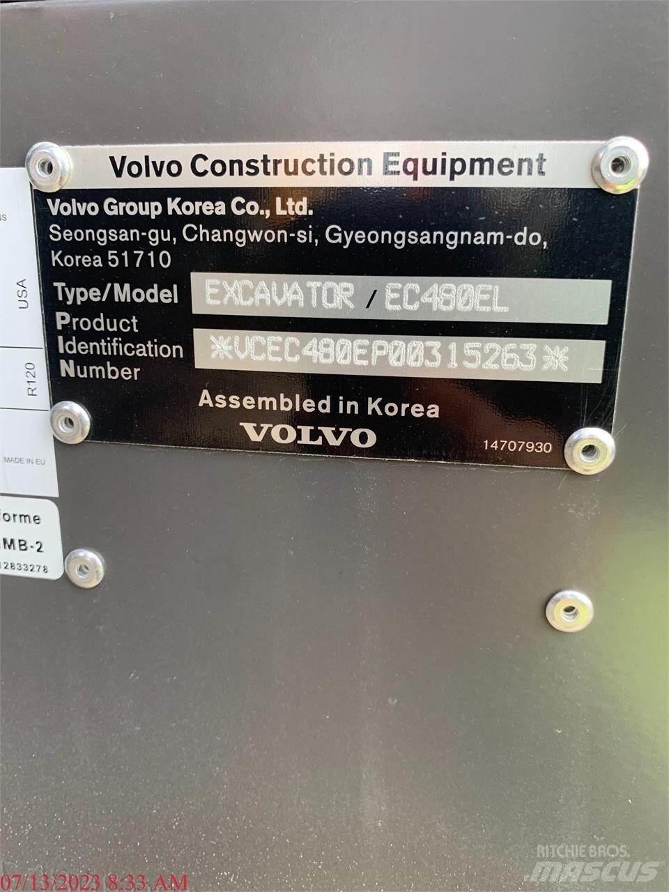 Volvo EC480EL Rupsgraafmachines