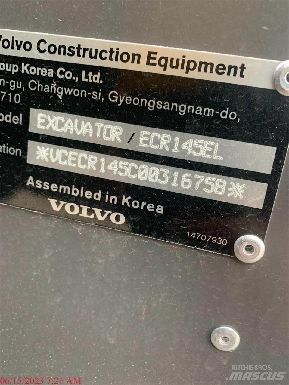Volvo ECR145EL Rupsgraafmachines