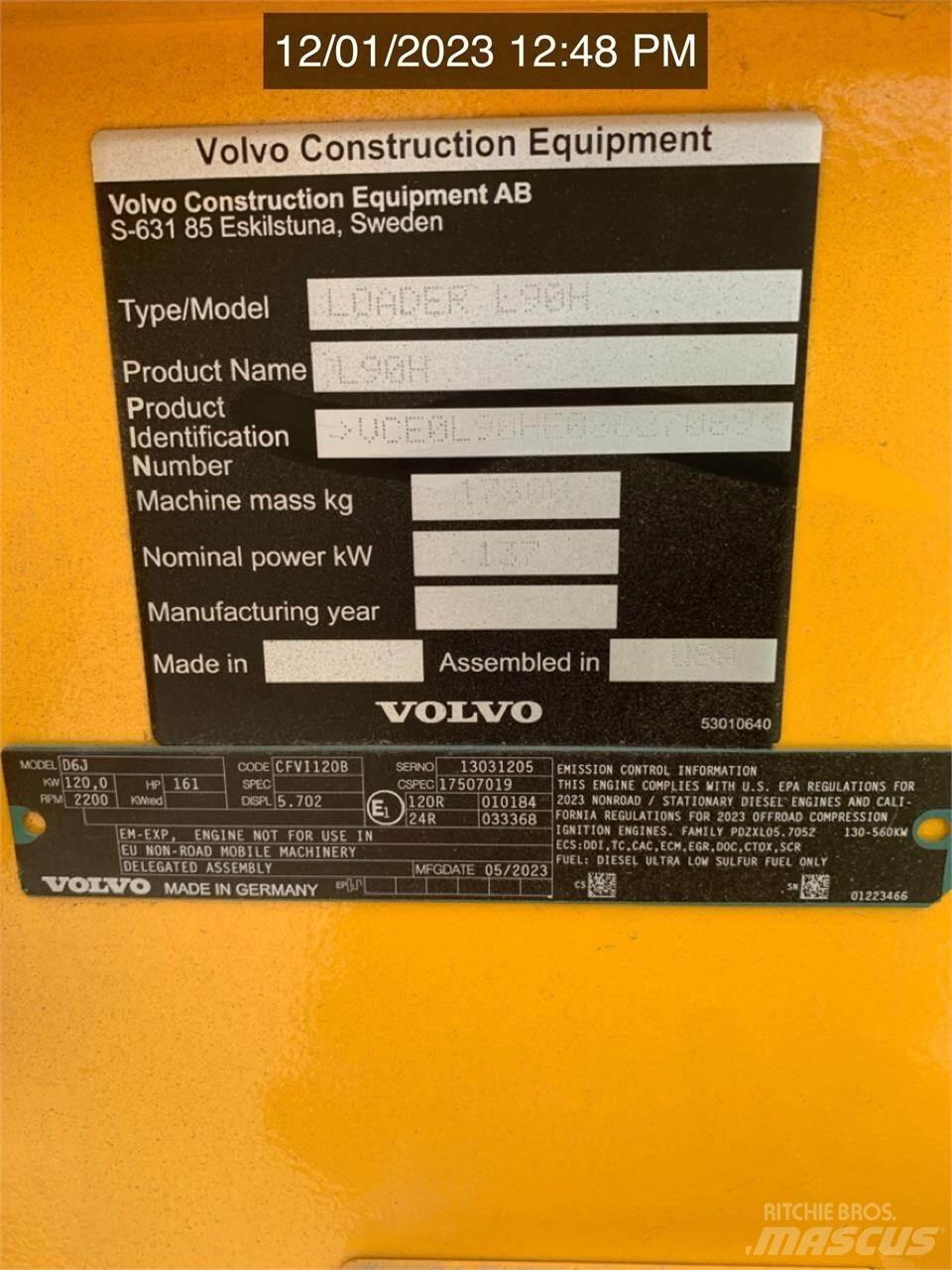 Volvo L90H Wielladers