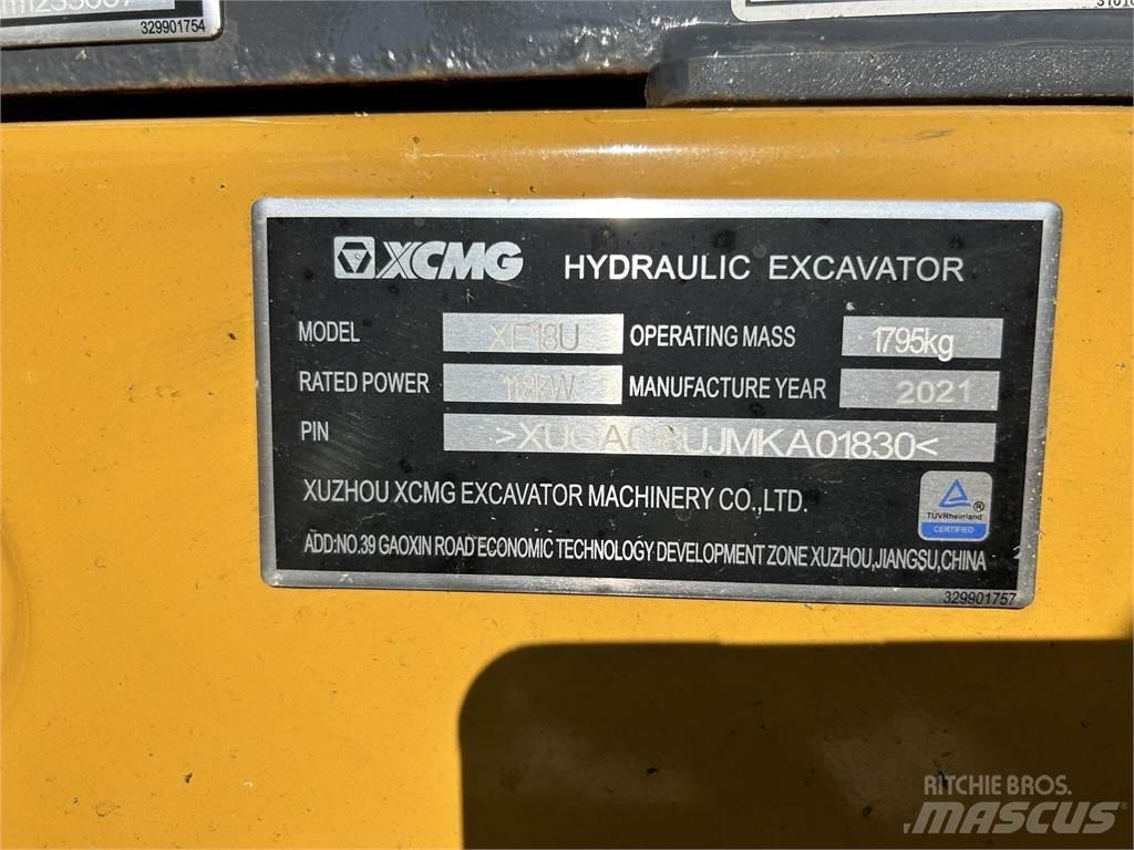 XCMG XE18U Minigraafmachines < 7t
