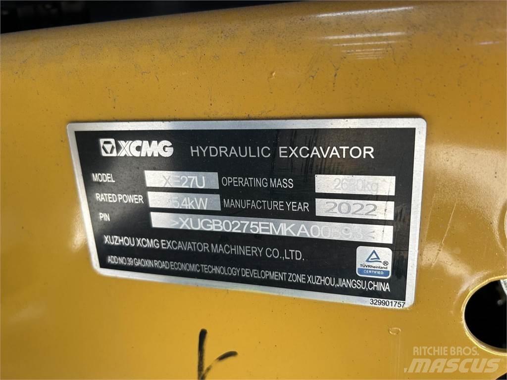 XCMG XE27U Minigraafmachines < 7t