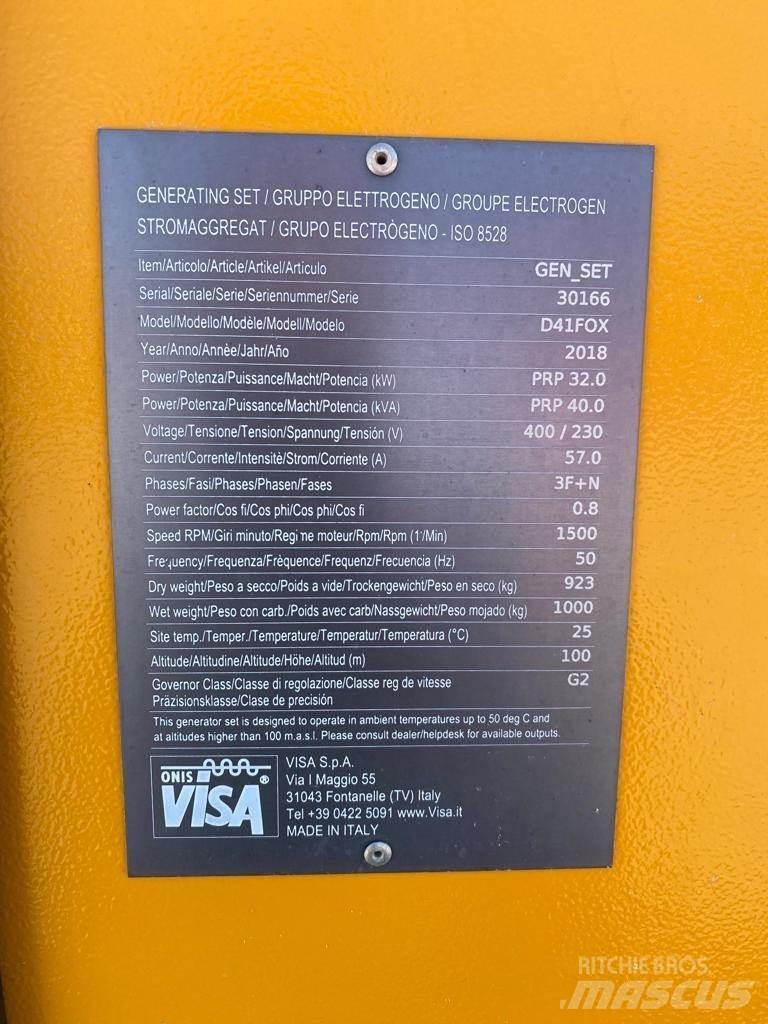  Generator D41FOX Overige generatoren