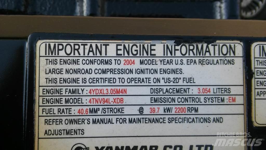 Yanmar 4TNV94L-XDB Minigraafmachines < 7t