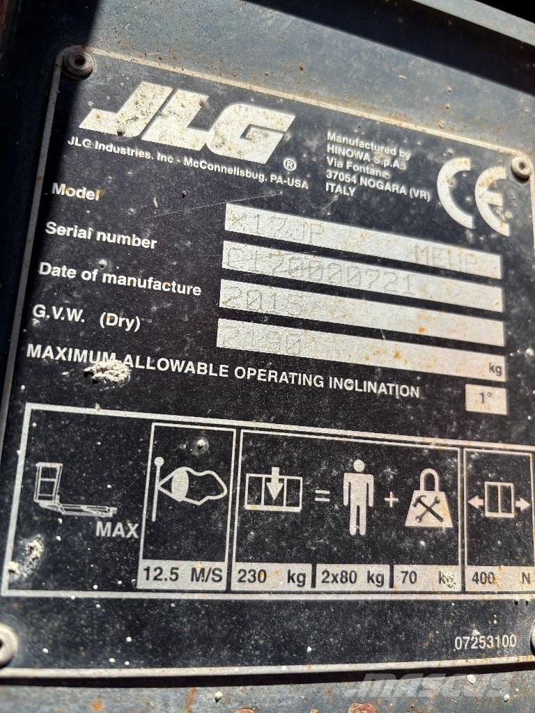 JLG X 17 J Plus Knikarmhoogwerkers