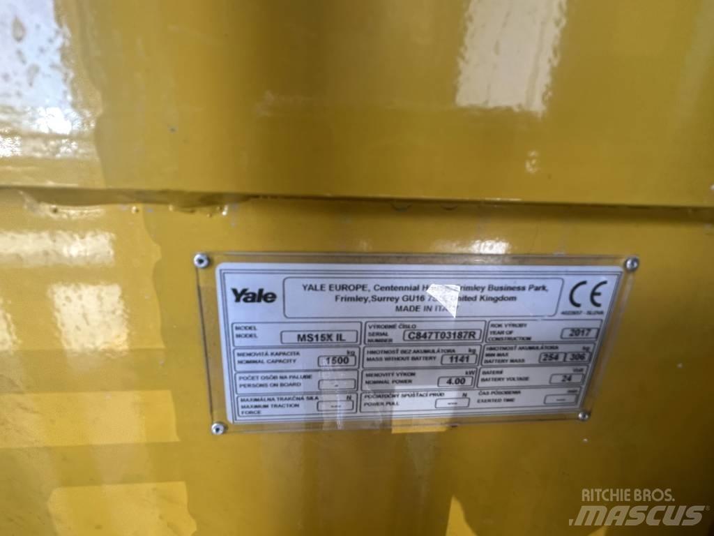 Yale ms15x Stapelaar meeloop