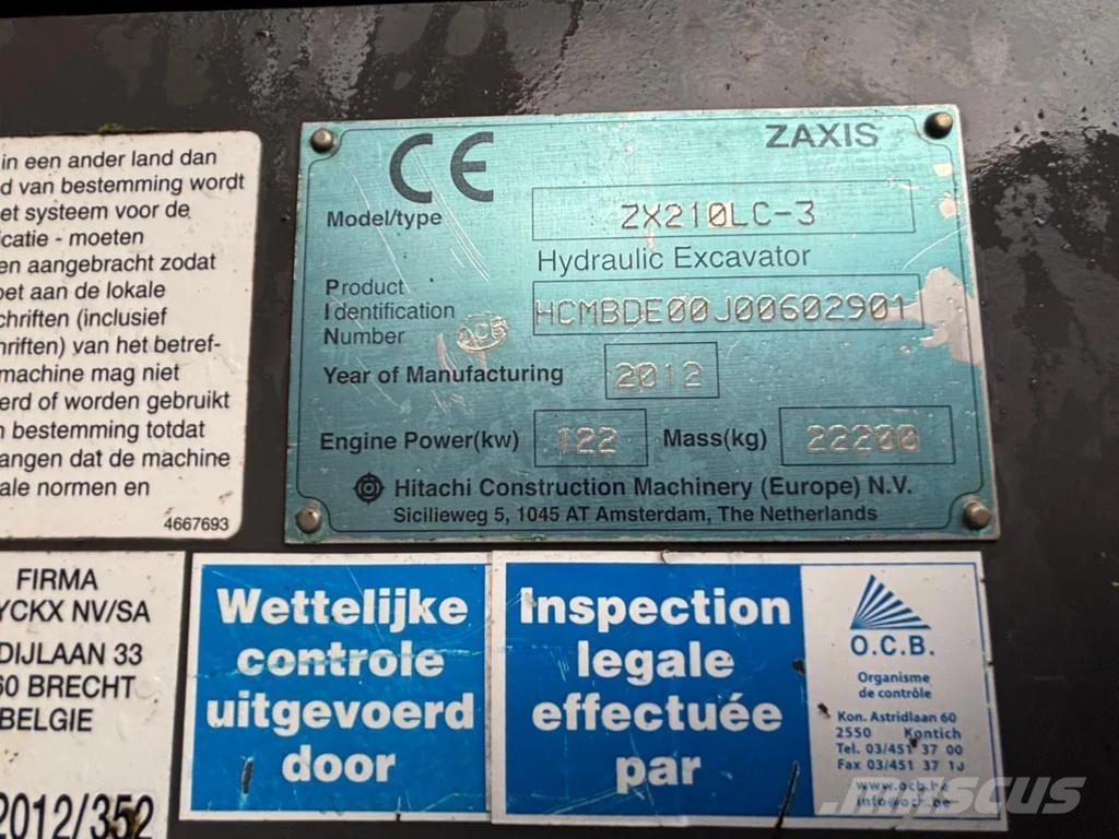Hitachi ZX210LC-3 Rupsgraafmachines