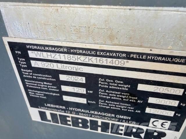 Liebherr A920 Wielgraafmachines