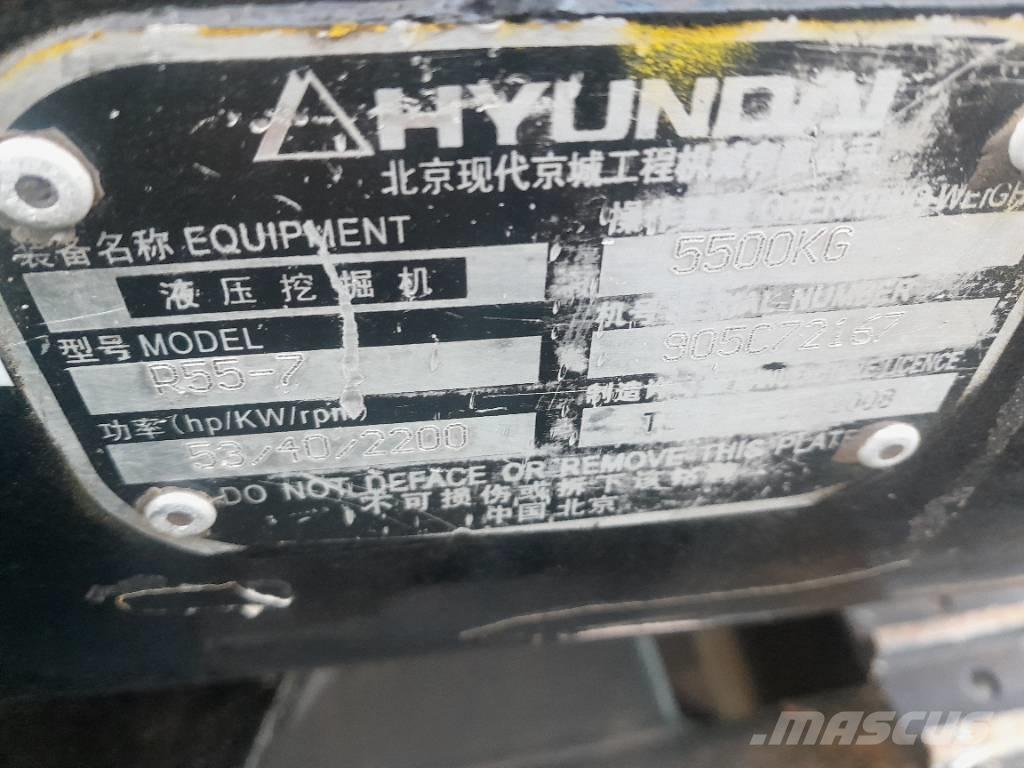 Hyundai R55-7 Rupsgraafmachines