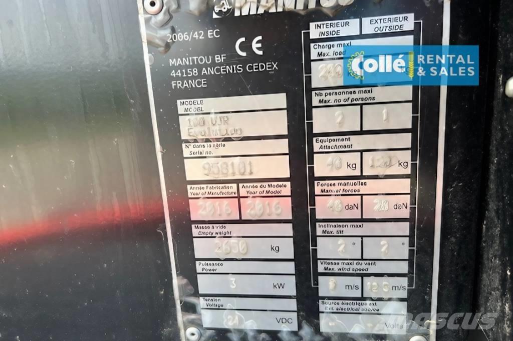 Manitou 100 VJR | 2016 Knikarmhoogwerkers