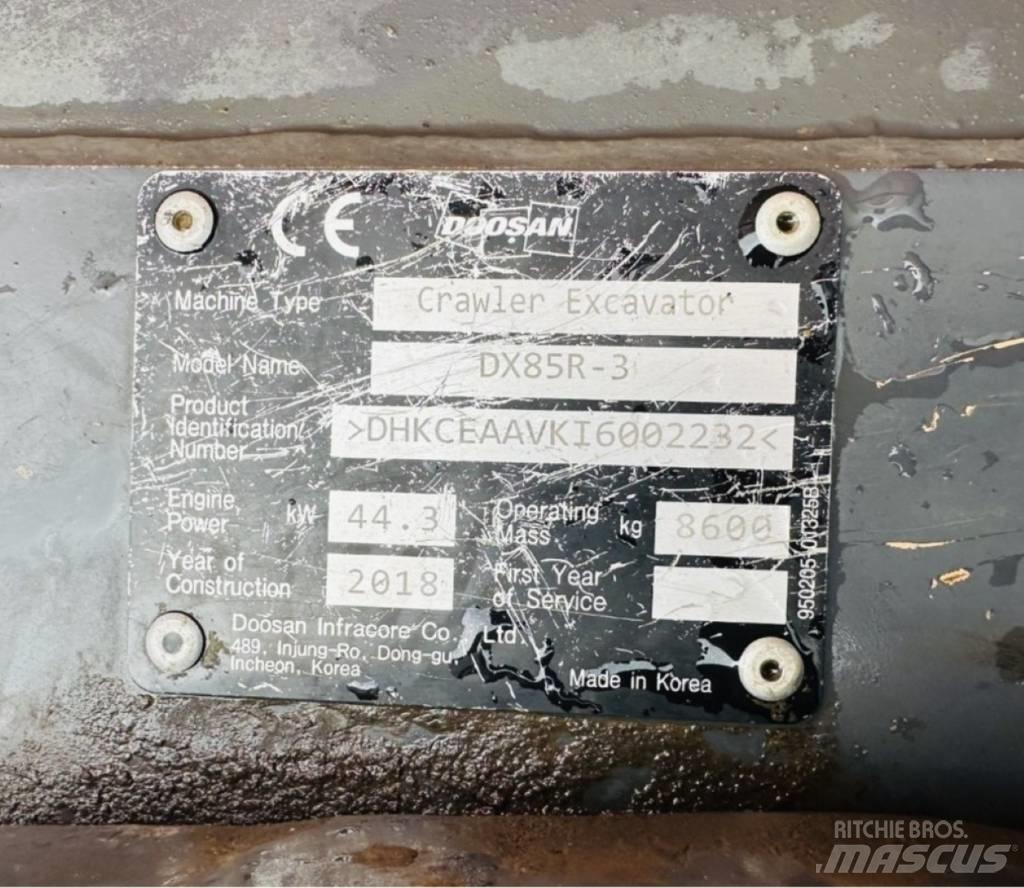 Doosan DX 85 R-3 Midigraafmachines 7t - 12t