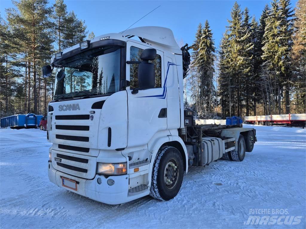 Scania R420 Vlakke laadvloer met kraan