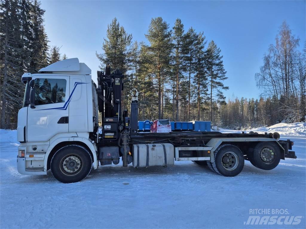 Scania R420 Vlakke laadvloer met kraan