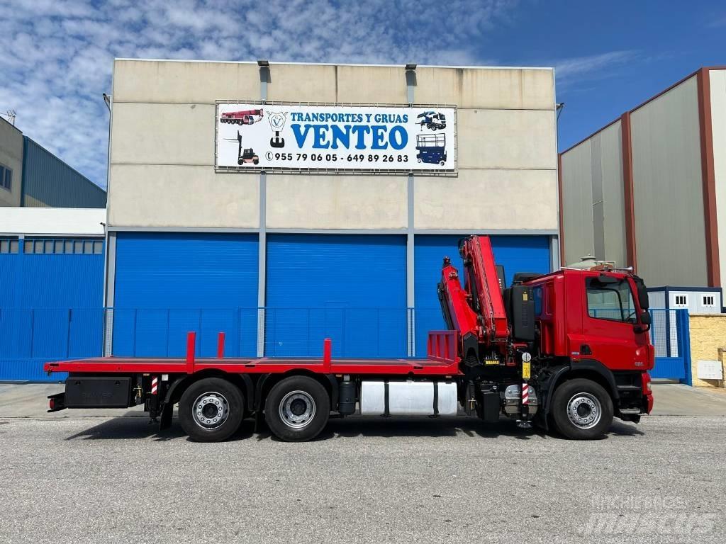 DAF 85.460 Vlakke laadvloer met kraan