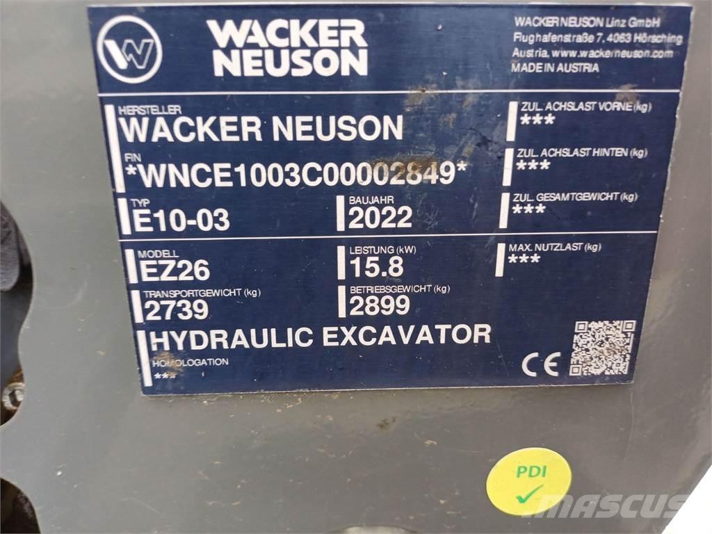 Wacker Neuson EZ26 Rupsgraafmachines