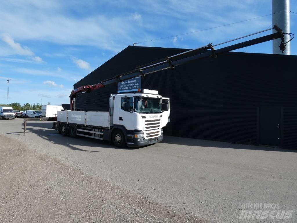Scania G 450 Vlakke laadvloer met kraan